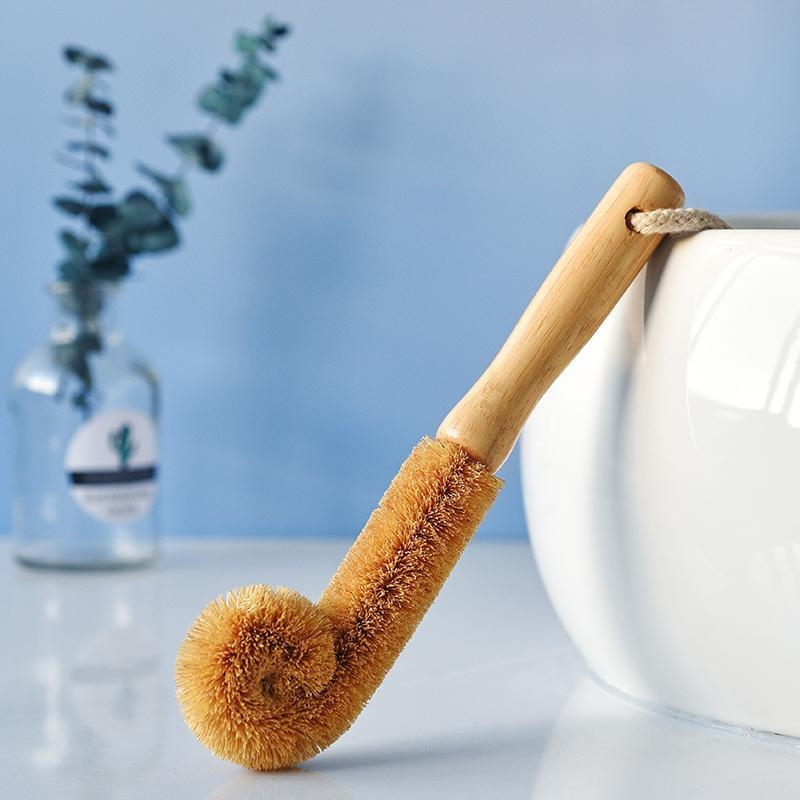 COOKSKEY Coconut Fiber Coffee Cups Cleaning Brush